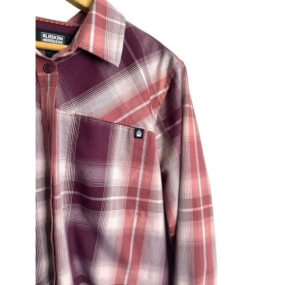 Alaskan Hardgear Duluth Shirt Womens Medium Plaid Long Sleeve Button Wool Blend - Picture 5 of 7